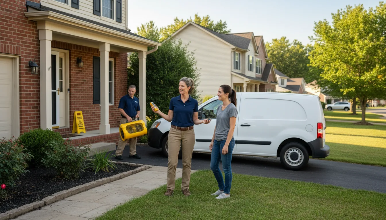Residential water damage restoration in Olyphant, PA